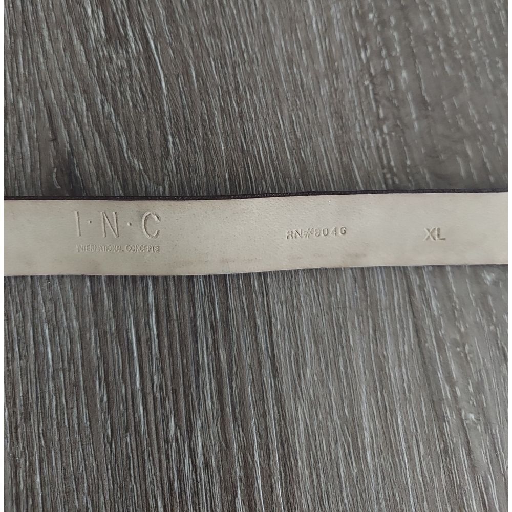 INC International Concepts Brown Belt with Silver Chain Detail XL - Picture 3 of 6